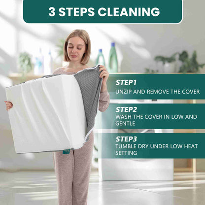 Adjustable Wedge Pillow for Acid Reflux, Snoring, Back Pain & Pregnancy Support