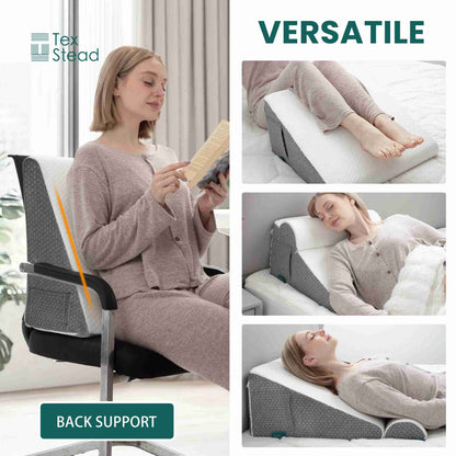 Adjustable Wedge Pillow for Acid Reflux, Snoring, Back Pain & Pregnancy Support