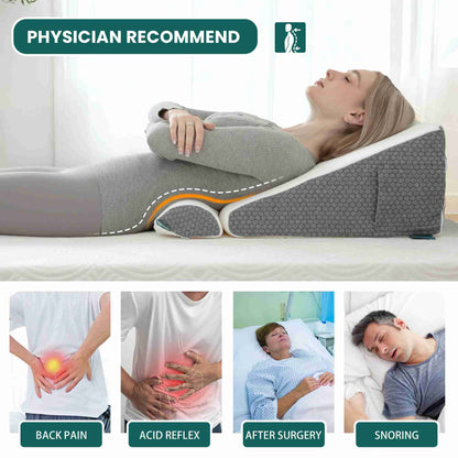 Adjustable Wedge Pillow for Acid Reflux, Snoring, Back Pain & Pregnancy Support