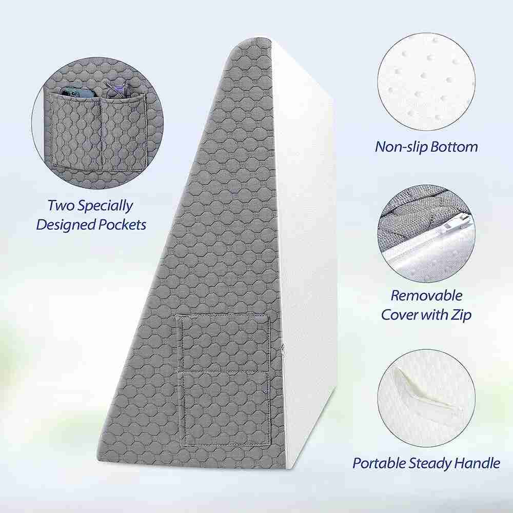 Adjustable Wedge Pillow for Acid Reflux, Snoring, Back Pain & Pregnancy Support