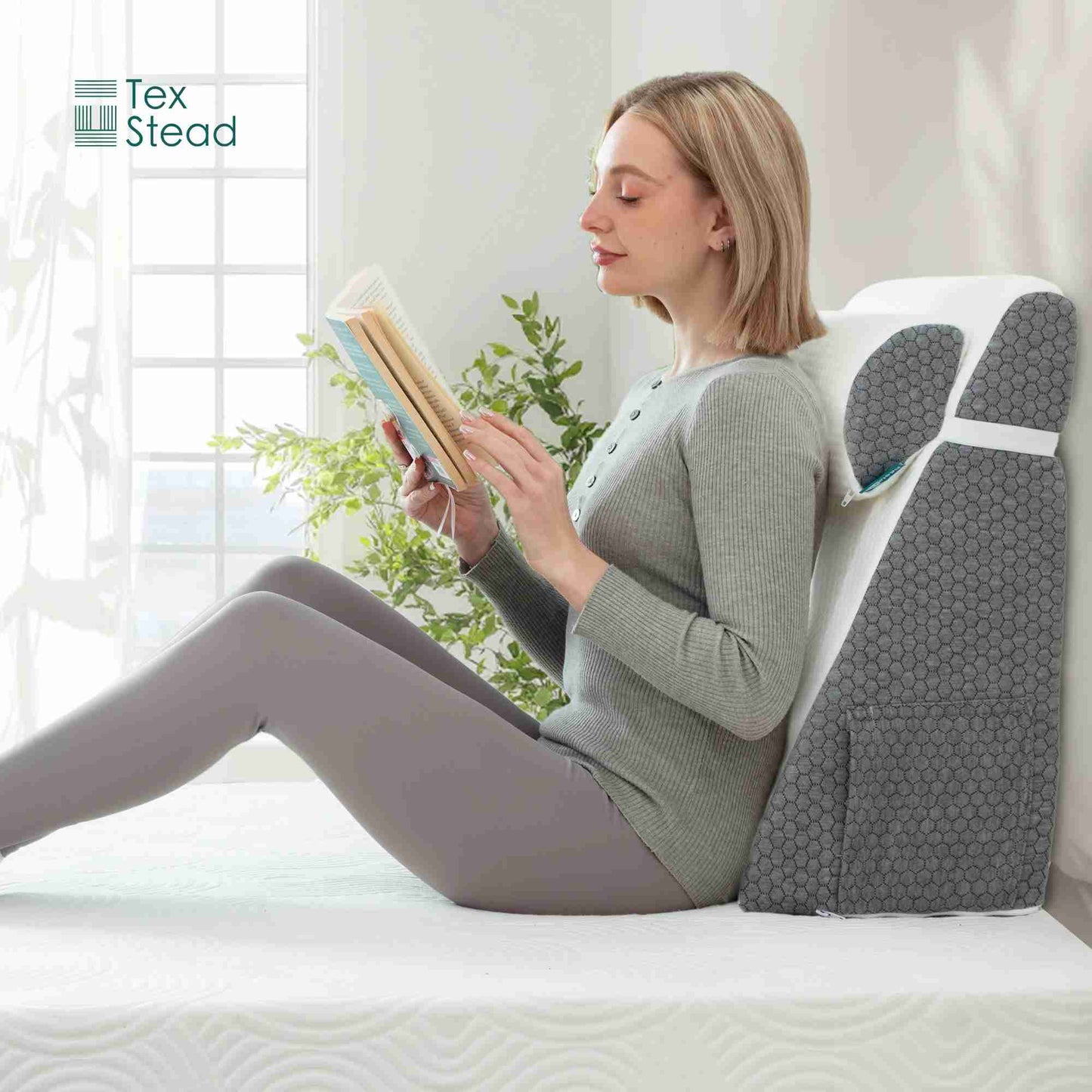 Adjustable Wedge Pillow for Acid Reflux, Snoring, Back Pain & Pregnancy Support