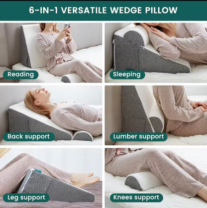Adjustable Wedge Pillow for Acid Reflux, Snoring, Back Pain & Pregnancy Support